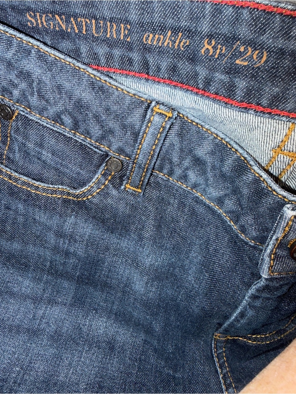 Talbots Signature Women's Straight Leg Dark Blue Jeans 8p/29 like new - Picture 6 of 8